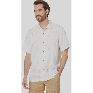 Tommy Bahama Mens Size Large 100% Silk Pina Palma Continental Shirt